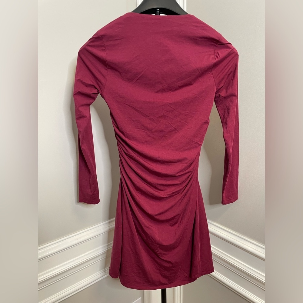 Abercrombie & Fitch Long Sleeve Burgundy Dress - Picture 4 of 4